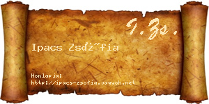 Ipacs Zsófia névjegykártya
